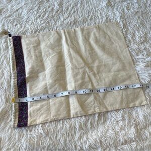 14 X 18 Tory Burch Dust Cover Bag Purse authentic gold T Logo pull drawstring